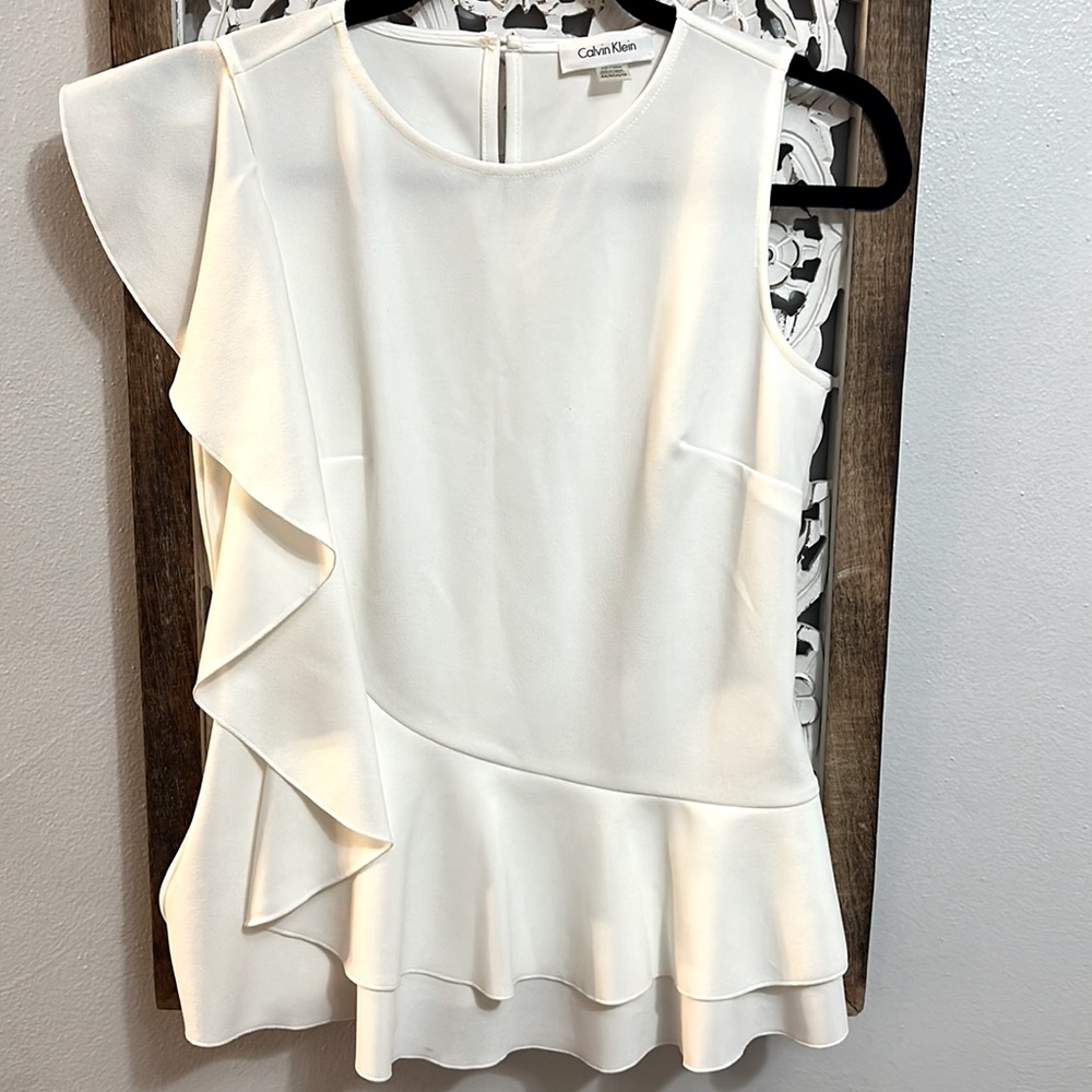 Calvin Klein Ruffled Top